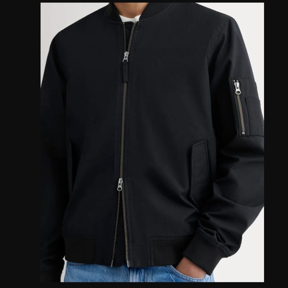 Everlane Men's Bomber Jacker in Black NWT